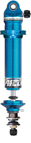 Afco Racing Products 3850M Shock, Eliminator Double Adjustable, 11.25 in Compressed / 16.15 in Extended, Threaded Aluminum, Blue Anodized, Front, Mopar B-Body 1962-78, Each