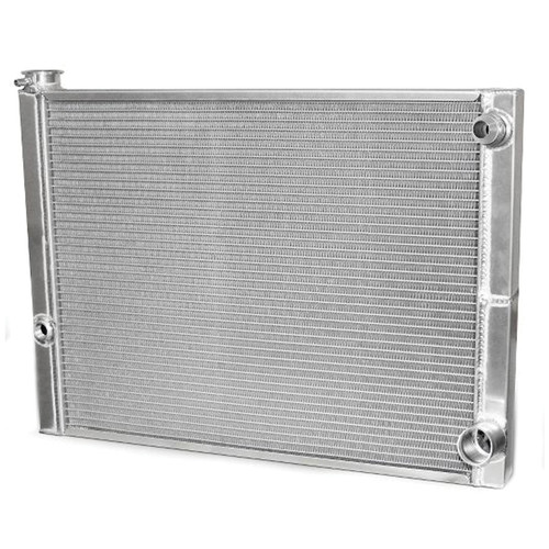 Afco Racing Products 80185NDP-U Radiator, 27.500 in W x 20 in H x 2 in D, Passenger Side Inlet, Passenger Side Outlet, Aluminum, Natural, Each
