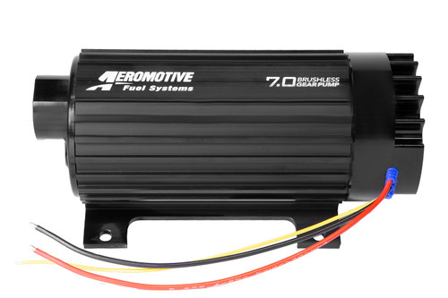 Aeromotive 11197 Fuel Pump, TVS, Brushless, Electric, In-Line / In-Tank, 7 gpm at 150 psi, 12 AN Female O-Ring Inlet, 10 AN Female O-Ring Outlet, Aluminum, Black Anodized, Each