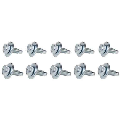 Allstar Performance ALL16552 Body Bolt Kit, 1/4-20 in Thread, 3/4 in Long, Hex Head, Steel, Zinc Oxide, Set of 10