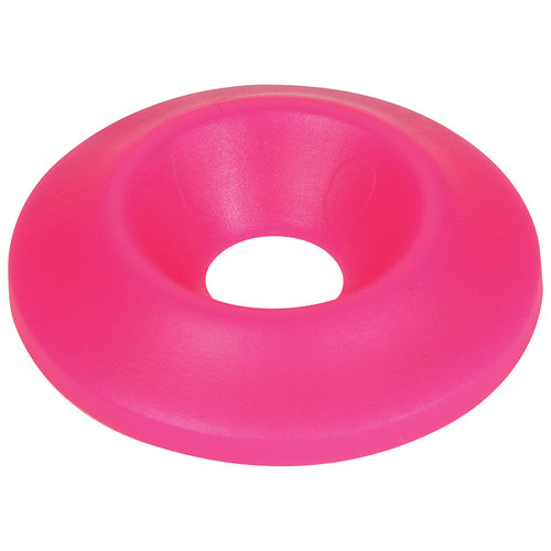 Allstar Performance ALL18696 Countersunk Washer, 1/4 in ID, 1 in OD, Plastic, Pink, Set of 10