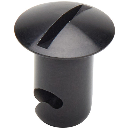 Allstar Performance ALL19227 Quick Turn Fastener, Oval Head, Slotted, 5/16 x 0.500 in Body, Steel, Black Paint, Set of 50