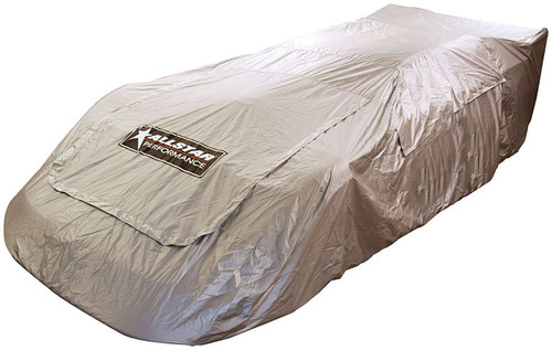 Allstar Performance ALL23302 Car Cover, Soft Liner, Zippered Access Panels, Heat Reflective, Cloth, Silver, Dirt Late Model, Each