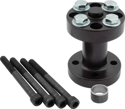 Allstar Performance ALL30188 Fan Spacer, 2-1/2 in Thick, Bushing / Hardware Included, Aluminum, Black Anodized, Chevy V8 / Ford V8, Each
