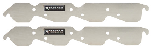 Allstar Performance ALL34219 Exhaust Port Blockoff, 1-Piece, Aluminum, Natural, Big Block Chevy, Pair