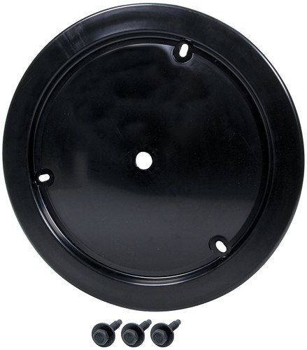 Allstar Performance ALL44242 Mud Cover, 3 Fastener, Bolt-On, Bolts Included, Plastic, Black, 15 in Wheels, Kit