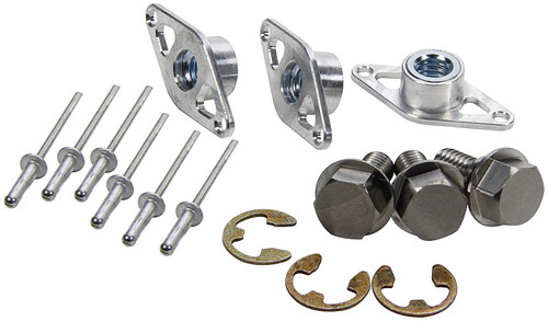 Allstar Performance ALL44265 Mud Cover Installation Kit, Screw-In Inserts / Rivets Included, 1-3/8 in Spring, Stainless, Kit