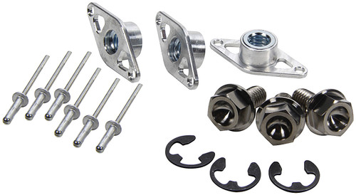 Allstar Performance ALL44266 Mud Cover Installation Kit, Screw-In Inserts / Rivets Included, 1-3/8 in Spring, Titanium, Kit