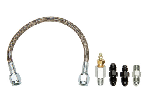 Allstar Performance ALL46102 Remote Bleeder Kit, 3 AN Female Hose, 10 in Long, Fittings Included, Stainless Braided, Kit