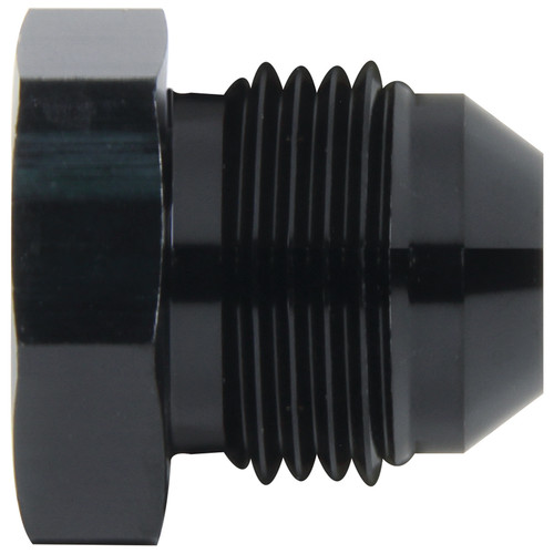 Allstar Performance ALL49685 Fitting, Plug, 12 AN, Hex Head, Aluminum, Black Anodized, Each