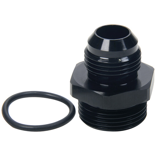 Allstar Performance ALL49833 Fitting, Adapter, Straight, 4 AN Male to 8 AN Male O-Ring, Aluminum, Black Anodized, Each