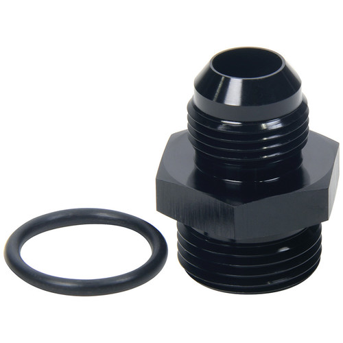 Allstar Performance ALL49849 Fitting, Adapter, Straight, 10 AN Male to 12 AN Male O-Ring, Aluminum, Black Anodized, Each