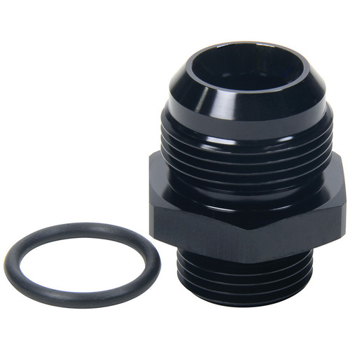 Allstar Performance ALL49857 Fitting, Adapter, Straight, 16 AN Male to 12 AN Male O-Ring, Aluminum, Black Anodized, Each