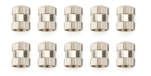 Allstar Performance ALL99151 Valve Stem Cap, Stainless, Natural, Set of 10