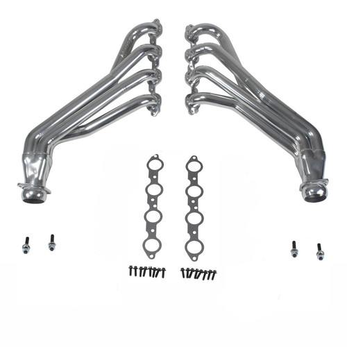 Bbk Performance 40440 Headers, Long Tube, 1-7/8 in Primary, Stock Collector Flange, Steel, Polished Silver Ceramic, GM LS-Series, SS, Chevy Camaro 2016-17, Pair