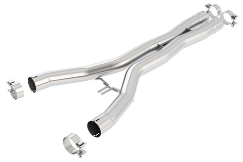 Borla 60548 Exhaust X-Pipe, 2-3/4 in Diameter, Stainless, Natural, GM LS-Series, Grand Sport / Stingray / ZO6, Chevy Corvette 2014-19, Kit