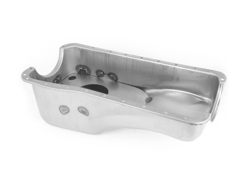 Canton 15-745 Engine Oil Pan, Stock Replacement, Front Sump, 5 qt, 8-1/4 in Deep, Steel, Natural, Big Block Ford, Each