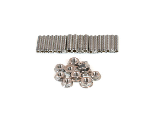 Canton 22-300 Oil Pan Stud, Hex Nuts, Stainless, Natural, AMC V8 / Small Block Chevy, Kit