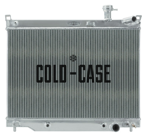 Cold Case Radiators GMT573A Radiator, 27.500 in W x 23 in H x 3 in D, Passenger Side Inlet, Passenger Side Outlet, Aluminum, Polished, Automatic, GM Compact SUV 2006-2009, Each