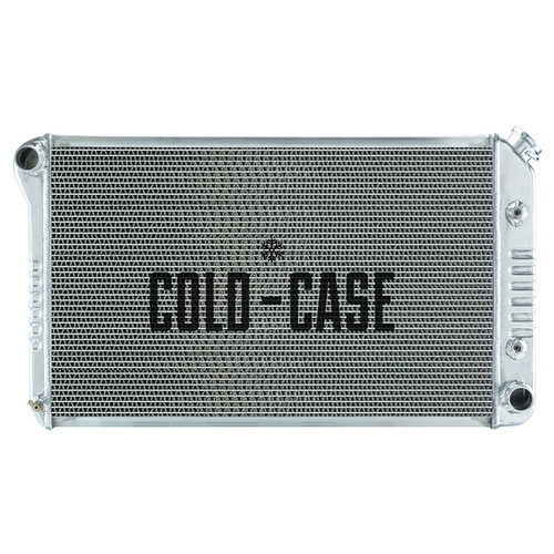 Cold Case Radiators GPF18A Radiator, 33.200 in W x 18.800 in H x 3 in D, Driver Side Inlet, Passenger Side Outlet, Aluminum, Polished, Automatic, GM F-Body 1970-81, Each