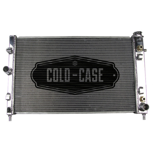 Cold Case Radiators LMP5000A Radiator, 31 in W x 21 in H x 3 in D, Driver Side Inlet, Passenger Side Outlet, Aluminum, Polished, GM LS-Series, Pontiac GTO 2005-06, Each