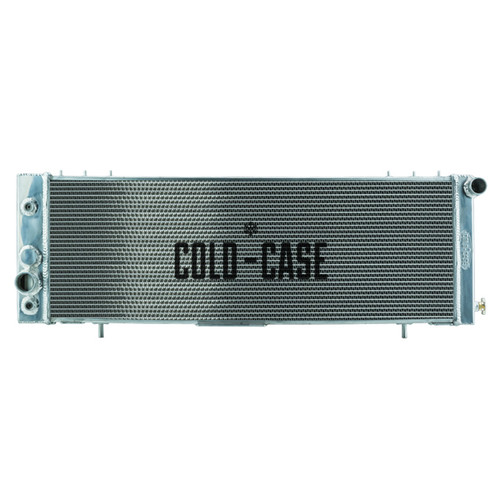 Cold Case Radiators MOJ994A Radiator, 34 in W x 11 in H x 2.500 in D, Passenger Side Inlet, Driver Side Outlet, Aluminum, Polished, Jeep Cherokee XJ 1991-2001, Each
