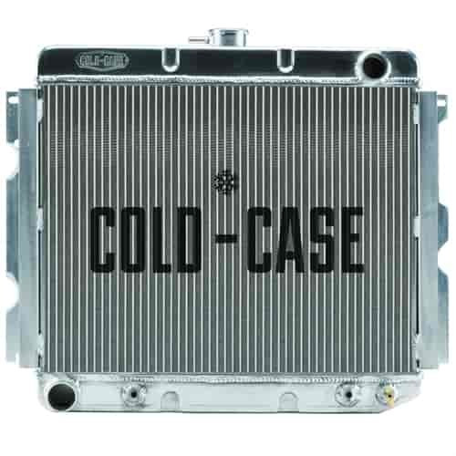 Cold Case Radiators MOP753A Radiator, 25.500 in W x 21.375 in H x 3 in D, Passenger Side Inlet, Driver Side Outlet, Aluminum, Polished, Automatic, Mopar B-Body / E-Body 1968-73, Each