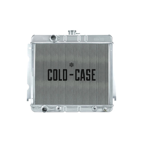 Cold Case Radiators MOP756A Radiator, 25.500 in W x 22.500 in H x 3 in D, Driver Side Inlet / Outlet, Aluminum, Polished, Small Block Mopar, Each