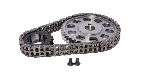 Comp Cams 7138CPG Timing Chain Set, Double Roller, Keyway Adjustable, Billet Steel, Small Block Ford, Kit