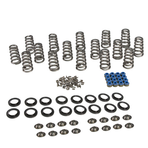 Comp Cams 7230TC-KIT Valve Spring Kit, Conical Spring, 519 lb/in Spring Rate, 1.175 in Coil Bind, 1.332 in OD, Titanium Retainer, Mopar Gen III Hemi, Kit