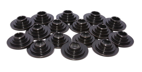 Comp Cams 746-16 Valve Spring Retainer, Super Lock, 10 Degree, 1.120 in / 0.830 in / 0.640 in OD Steps, 1.500-1.550 in Triple Spring, Chromoly, Black Oxide, Set of 16