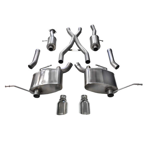 Corsa Performance 14991 Exhaust System, Sport, Cat-Back, 2.5 in Diameter, Dual Rear Exit, 4.5 in Polished Tips, Stainless, Natural, 5.7 L, Jeep Grand Cherokee 2011-21, Kit