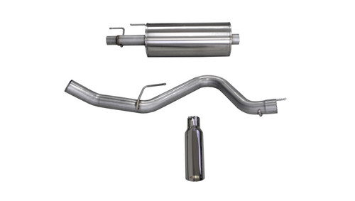 Corsa Performance 24836 Exhaust System, Sport, Cat-Back, 3 in Diameter, 4 in Tip, Stainless, Natural, Black Tip, 2.7 L / 3.5 L EcoBoost, Ford F150 2015-19, Kit