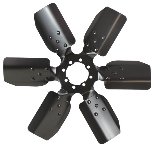 Derale 17117 Mechanical Cooling Fan, Standard Rotation, 17 in Fan, 6 Blade, Dual Clutch Bolt Pattern, Steel, Black Powder Coat, Each