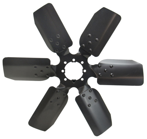 Derale 17119 Mechanical Cooling Fan, 19 in Fan, 6 Blade, Clutch Fan, Steel, Black Paint, Each