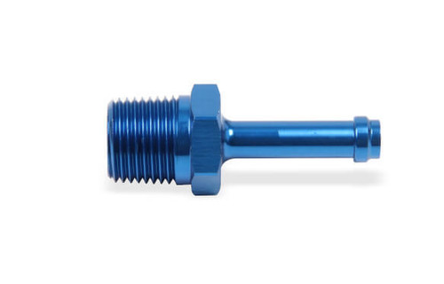 Earls 984008ERL Fitting, Adapter, Straight, 1/2 in Hose Barb to 3/8 in NPT Male, Aluminum, Blue Anodized, Each