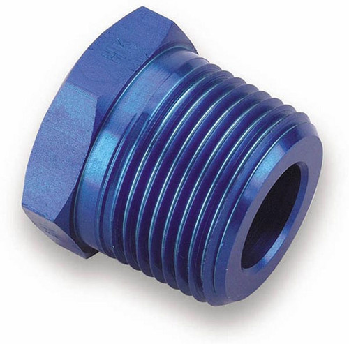 Earls 991208ERL Fitting, Bushing, 3/4 in NPT Male to 3/8 in NPT Female, Aluminum, Blue Anodized, Each