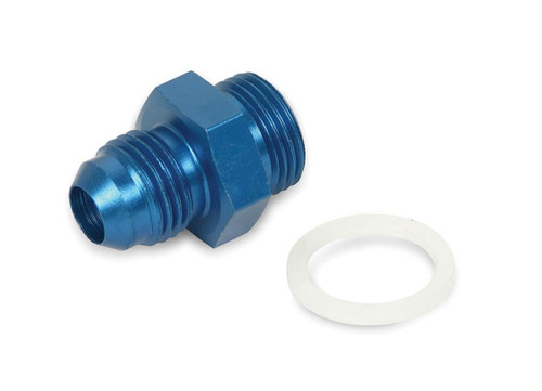 Earls 991941ERL Fitting, Adapter, Straight, 6 AN Male to 5/8-20 in Male, Aluminum, Blue Anodized, Each