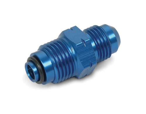 Earls 991955ERL Fitting, Adapter, Straight, 6 AN Male to 16 mm x 1.50 Male O-Ring, Aluminum, Blue Anodized, Each