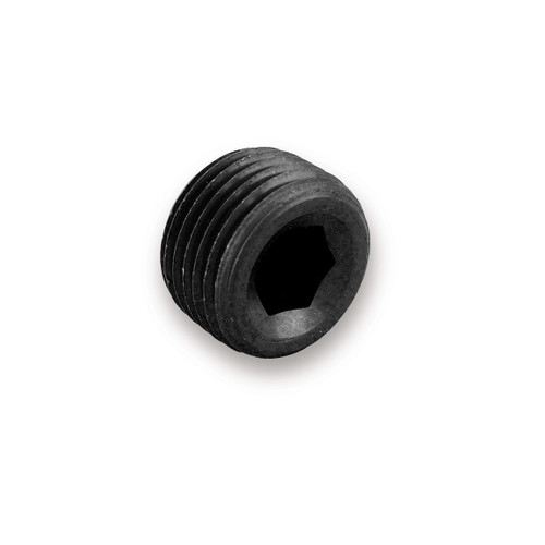 Earls AT593204ERL Fitting, Plug, 3/8 in NPT, Allen Head, Aluminum, Black Anodized, Pair