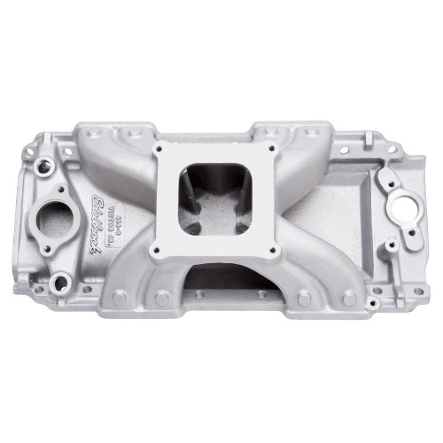 Edelbrock 2904 Intake Manifold, Victor JR. 454-O, Square Bore, Single Plane, Oval Port, Aluminum, Natural, Big Block Chevy, Each