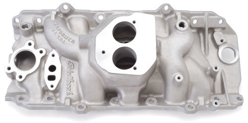 Edelbrock 3764 Intake Manifold, Performer 454 TBI, Throttle Body Flange, Throttle Body Injection, Aluminum, Natural, Big Block Chevy, Each