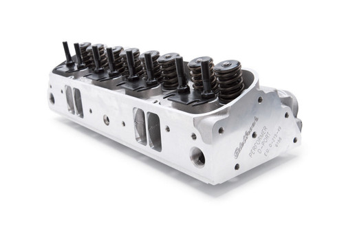 Edelbrock 61575 Cylinder Head, Performer, Assembled, 2.110 / 1.660 in Valve, 204 cc Intake, 87 cc Chamber, Aluminum, Pontiac V8, Each