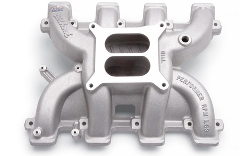 Edelbrock 71197 Intake Manifold, Performer RPM, Square Bore, Dual Plane, Aluminum, Natural, GM LS-Series, Each