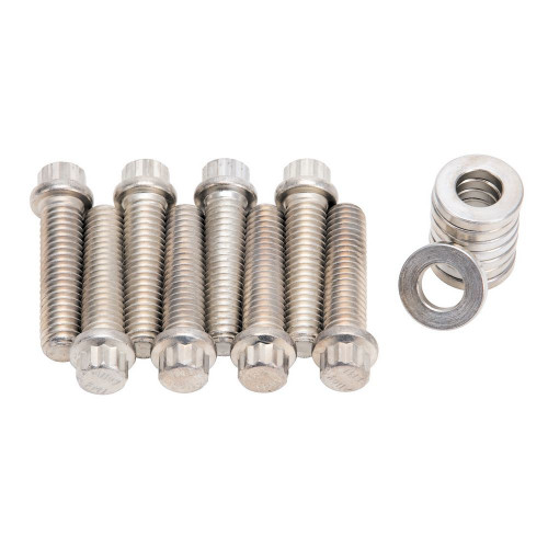 Edelbrock 8594 Intake Manifold Bolt Kit, 12 Point Head, Steel, Cadmium, Mopar B / RB-Series, Kit