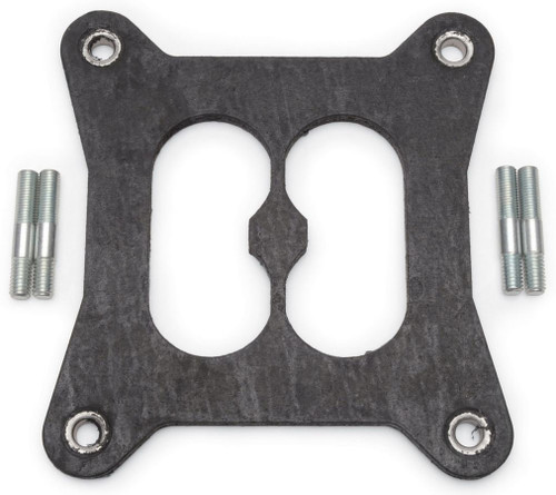 Edelbrock 9266 Carburetor Base Plate Gasket, 4-Barrel, Divided, Insulator, Hardware Included, Composite, Square Bore, Kit