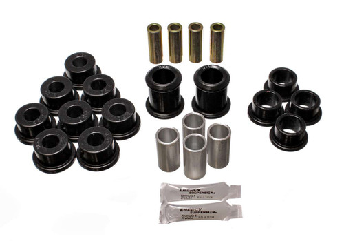 Energy Suspension 3.3142G Control Arm Bushing, Hyper-Flex, Front, Lower / Upper, Polyurethane, Black, Chevy Corvette 1984-96, Kit