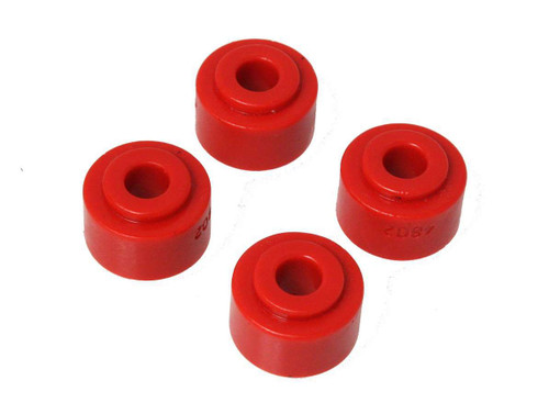 Energy Suspension 9.8103R End Link Bushing, Hyper-Flex, 7/16 in ID, 1-1/4 in OD, 7/8 in Nipple, 3/4 in Long, Polyurethane, Red, Universal, Set of 4