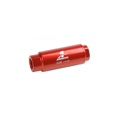 Aeromotive 12303 SS Series Fuel Filter, 40 Micron, 3/8 in. NPT, Aluminum, Red Anodized