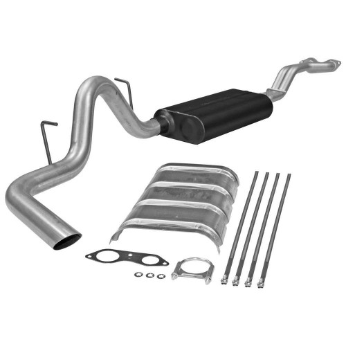 Flowmaster 17166 Exhaust System, Force II, Cat-Back, 2-1/4 in Diameter, Single Side Exit, Steel, Aluminized, Small Block Chevy, GM Fullsize SUV 1996-99, Kit